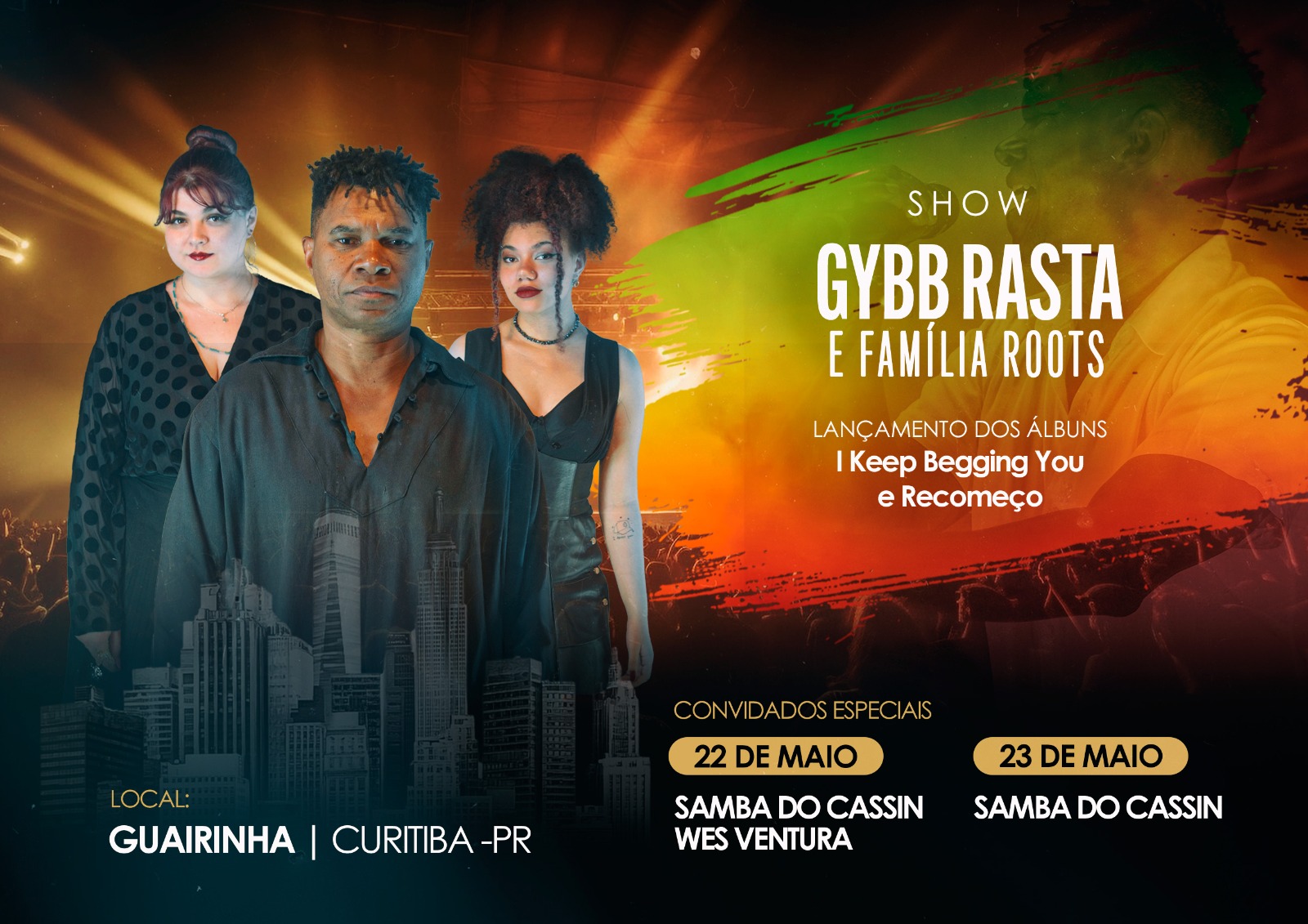 SHOW I KEEP BEGGING YOU DIAS 22 E 23 DE MAIO 2026 TEATRO GUAIRA